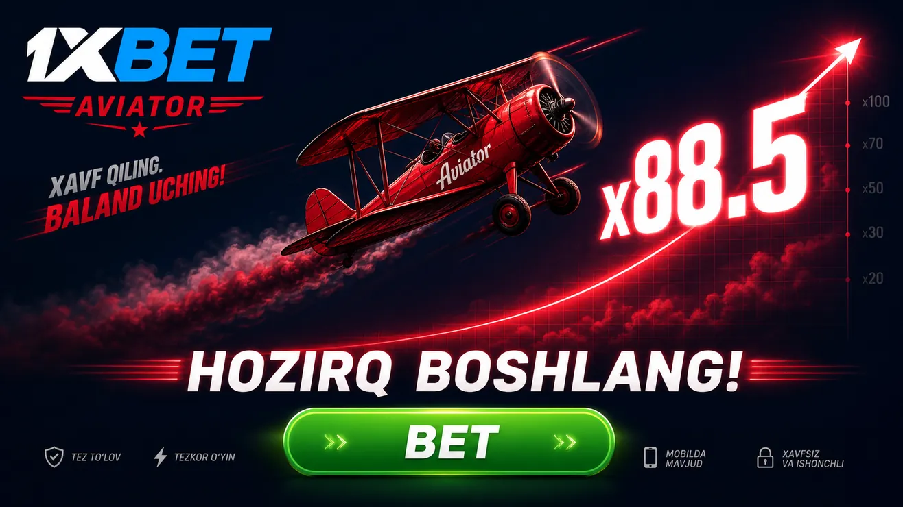 1xBet Aviator o'yini va NEWBONUS promo kodi