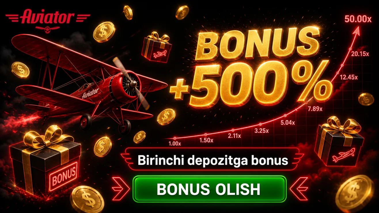 Aviator kazino bonuslari taqqoslash jadvali 2026 — Mostbet, 1xBet, Pin-Up, 1Win, Linebet