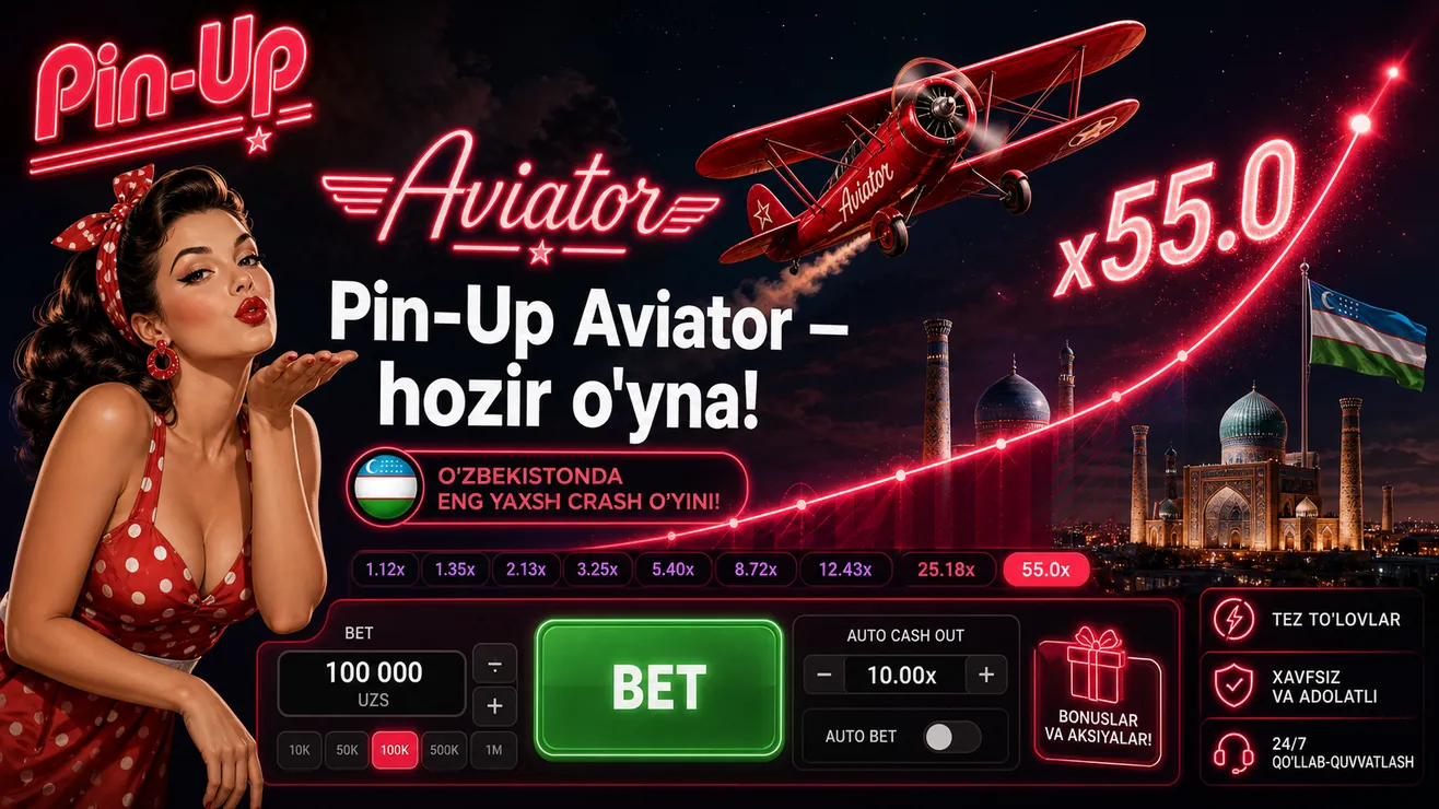 Pin-Up Casino Aviator o'yini va o'zbek tili interfeysi